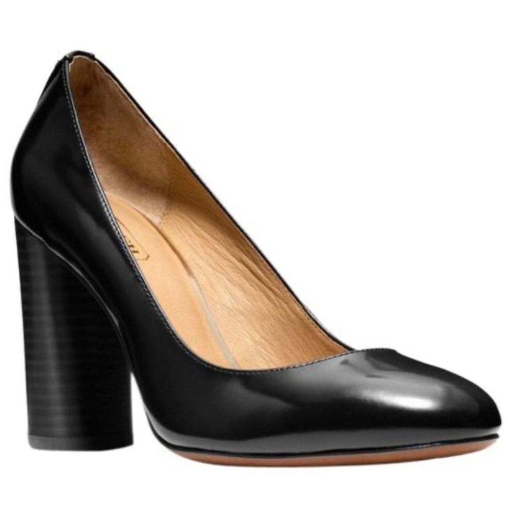 COACH Ophelia Black Leather Pump 9